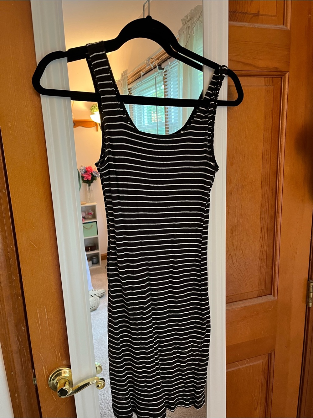 Black & White BodyCon Striped Tank Dress